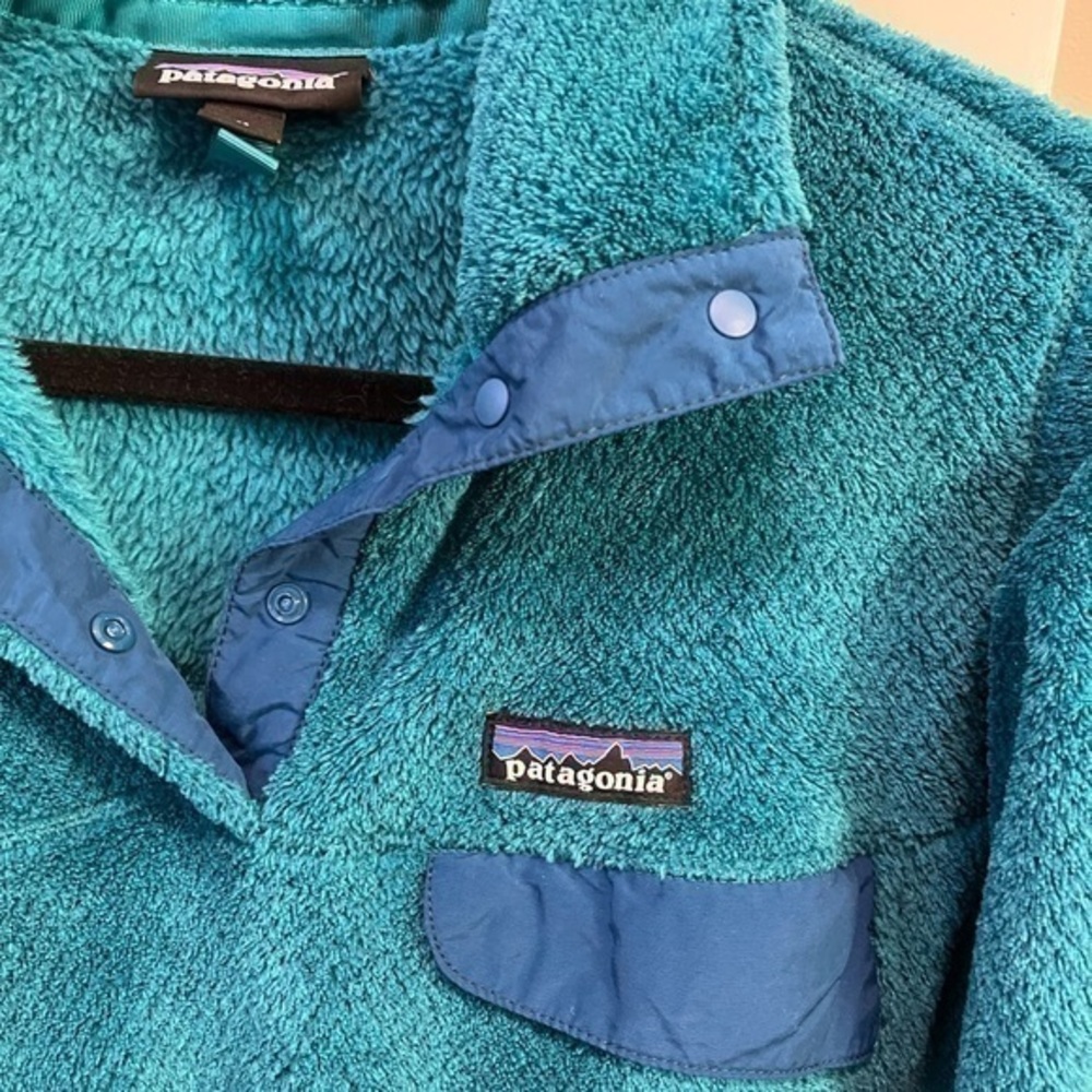 Patagonia snap tee pullover teal size M - Picture 2 of 4